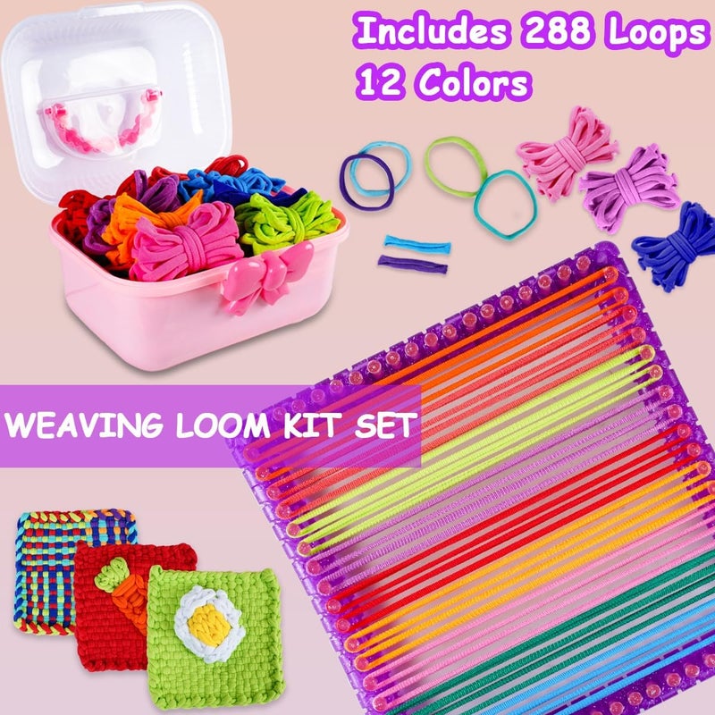 Disracker Weaving Loom Kit for Potholder Making - DIY Arts and Crafts for Kids and Adults, Includes 288 Loops & Step-by-Step Instructions, Ideal Gifts for Girls Ages 5 6 7 8-12 13 - Image 4